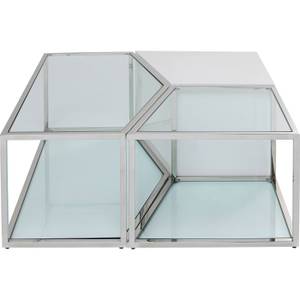 Table basse Combination Blanc - Verre - 95 x 40 x 95 cm