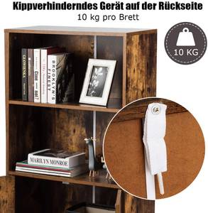 Bücherschrank Bücherregal Braun - Holzwerkstoff - 30 x 120 x 60 cm