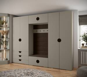 Garderobe Inova 4 Z14 Schwarz - Braun - Grau - Schwarz