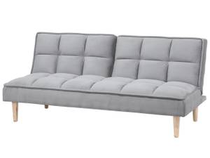 3-Sitzer Sofa SILJAN Grau - Hellgrau - Eiche Hell