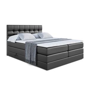 Boxspringbett BERO KING Hochglanz Schwarz - Breite: 140 cm