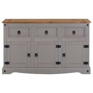 Buffet RAMON Gris - Bois massif - 125 x 76 x 40 cm