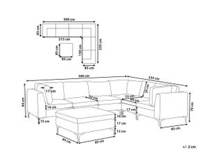 Modulsofa EVJA 2-tlg Pink - 300 x 235 cm