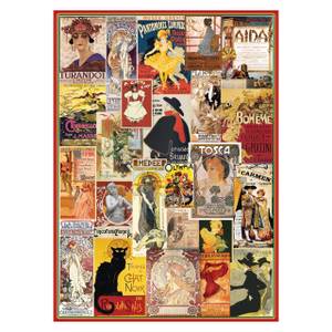 Puzzle Theaterund Opern Vintage Poster Papier - 26 x 6 x 36 cm