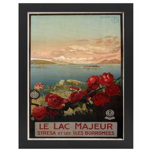 Bilderrahmen Poster Le Lac Majeur Schwarz