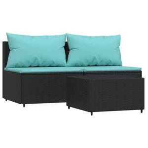 Salon de jardin 3029630-3 (lot de 3) Noir - Bleu