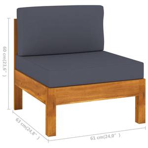 Gartensofa 3006534-17 Grau - Massivholz - Holzart/Dekor - 70 x 60 x 65 cm