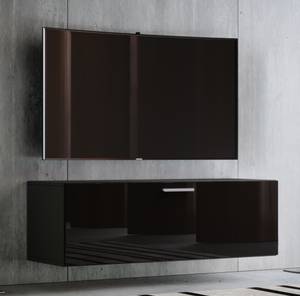 Holz Lowboard Fernsehschrank Fernso Schwarz - Holzwerkstoff - 115 x 40 x 36 cm
