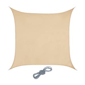 Toile d’ombrage carrée couleur sable Beige - Textile - 200 x 1 x 200 cm