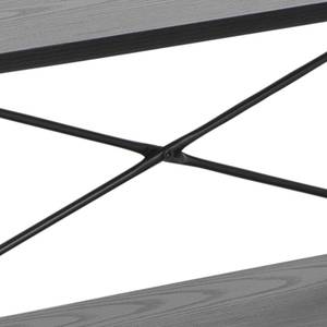 Étagère Angus Noir - En partie en bois massif - 94 x 172 x 27 cm