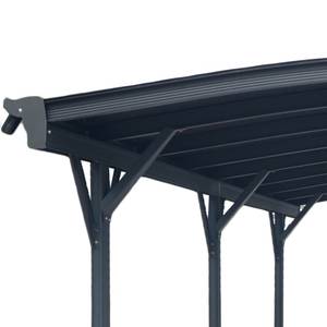 Design Carport FALO - Anthrazit Grau - Metall - 300 x 240 x 505 cm