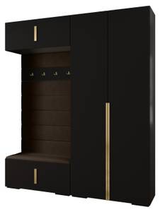 Garderobe Inova 1 Z18 Schwarz - Braun - Gold