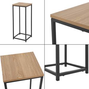 Set de 3 tables d'appoint Kontiolahti Beige - Métal - 35 x 90 x 35 cm