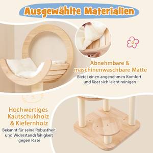 Kratzbäume BH32333DE Beige - Holzwerkstoff - 60 x 146 x 60 cm