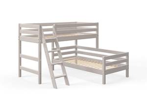 Etagenbett Classic Grau - Holzwerkstoff - 210 x 143 x 250 cm