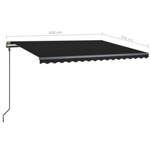 Auvent rétractable 3006679-1 Anthracite - Profondeur : 450 cm