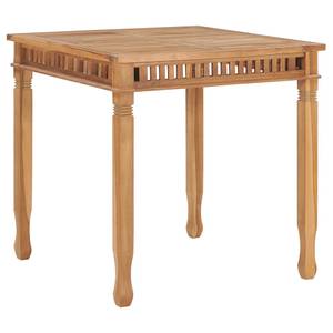 Table à manger Marron - Bois/Imitation - En partie en bois massif - 80 x 80 x 80 cm