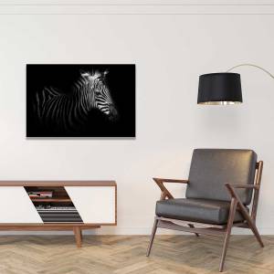 Tableau zebre dans la lumière 90 x 60 cm - Verre