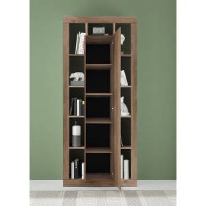 Bibliothèque Rimini Marron - Bois manufacturé - 40 x 217 x 95 cm