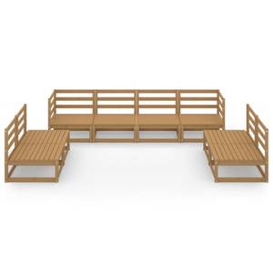 Gartenmöbel-Set (8-teilig) 3009901-2 Braun - Massivholz - Holzart/Dekor - 70 x 67 x 70 cm