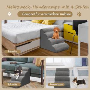 Hundetreppe PW10063 Grau - Textil - 41 x 51 x 72 cm