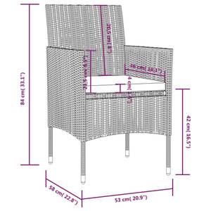 Garten-Lounge-Set (8-teilig) 3012364-1 Schwarz - Weiß - Anzahl Teile im Set: 8