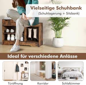 Schuhbank VH32863OR Braun - Holzwerkstoff - 30 x 53 x 80 cm