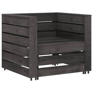 Garten-Lounge-Set (2-teilig) 3011726-4 Grau - Massivholz - Holzart/Dekor - 60 x 37 x 62 cm