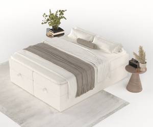 Boxspringbett Freja Creme - Breite: 200 cm