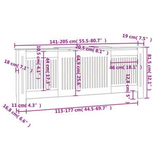 Heizkörperverkleidung 3013165-1 Braun - 205 x 20 cm