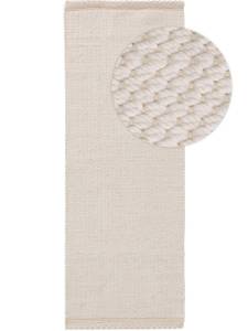 Tapis Kiah (matériau recyclé) Blanc crème - 70 x 200 cm