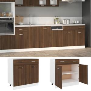 Küchenschrank 3015789-16 Braun - Eiche Dunkel - 80 x 46 cm