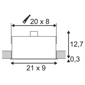 Einbaustrahler A-298083 Weiß - Metall - 21 x 13 x 21 cm