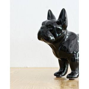 Statue décorative Bulldog français Noir - Porcelaine - 24 x 20 x 10 cm