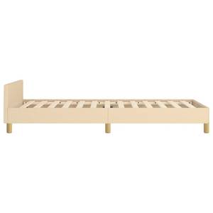 Bettgestell mit Kopfteil 3016044-1 Braun - Cremeweiß - 93 x 193 cm