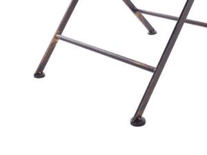 Bistro Set BORMIO 3-tlg Schwarz - Gold - Metall - 70 x 74 x 70 cm