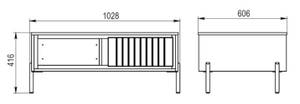 Couchtisch LUXOR Weiß - Holzwerkstoff - 103 x 42 x 61 cm