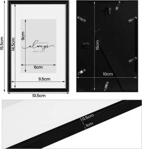 Bilderrahmen Kellan (2er Set) Schwarz - 10 x 15 cm - Anzahl Teile im Set: 2