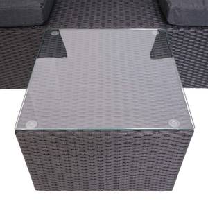 Lounge-Set J37 (4-Teilig) Grau - Kunststoff - Rattan - 170 x 65 x 62 cm