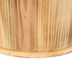 Holz Blumentopf im 2er Set Braun - Holzwerkstoff - Kunststoff - 24 x 21 x 24 cm