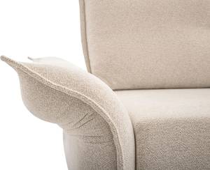 Samt Ecksofa Verona mit Bettkasten Beige - Armlehne davorstehend links - Ottomane davorstehend links