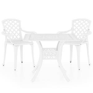 Bistro-Set-k305 ( 3-tlg ) Weiß - Massivholz