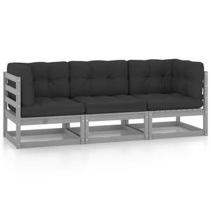 Gartensofa (3-teilig) 3009879-2 Grau