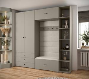 Garderobe Inova 2 Z10 Schwarz - Grau - Weiß - Schwarz