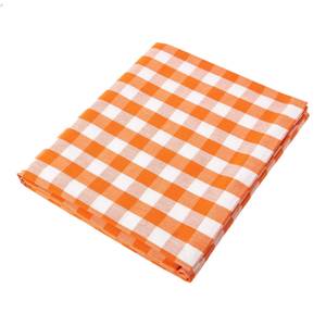 Karierte Tischdecke aus 100% Baumwolle Orange - Tiefe: 137 cm