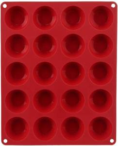 Silikonform für 20 Pralinen, 30 x 30 cm Rot - Kunststoff - 30 x 3 x 30 cm