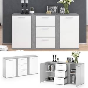 Sideboard Novelli mit 2 Türen Beton Dekor