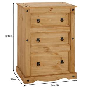 Kommode SALSA Braun - Massivholz - Holzart/Dekor - 73 x 103 x 48 cm