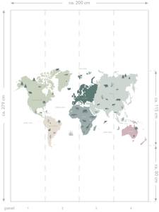 Fototapete Weltkarte für Kinder 158929 Breite: 200 cm