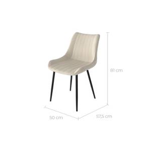 Chaise Killi (Lot de 2) Beige - Textile - 50 x 81 x 57 cm